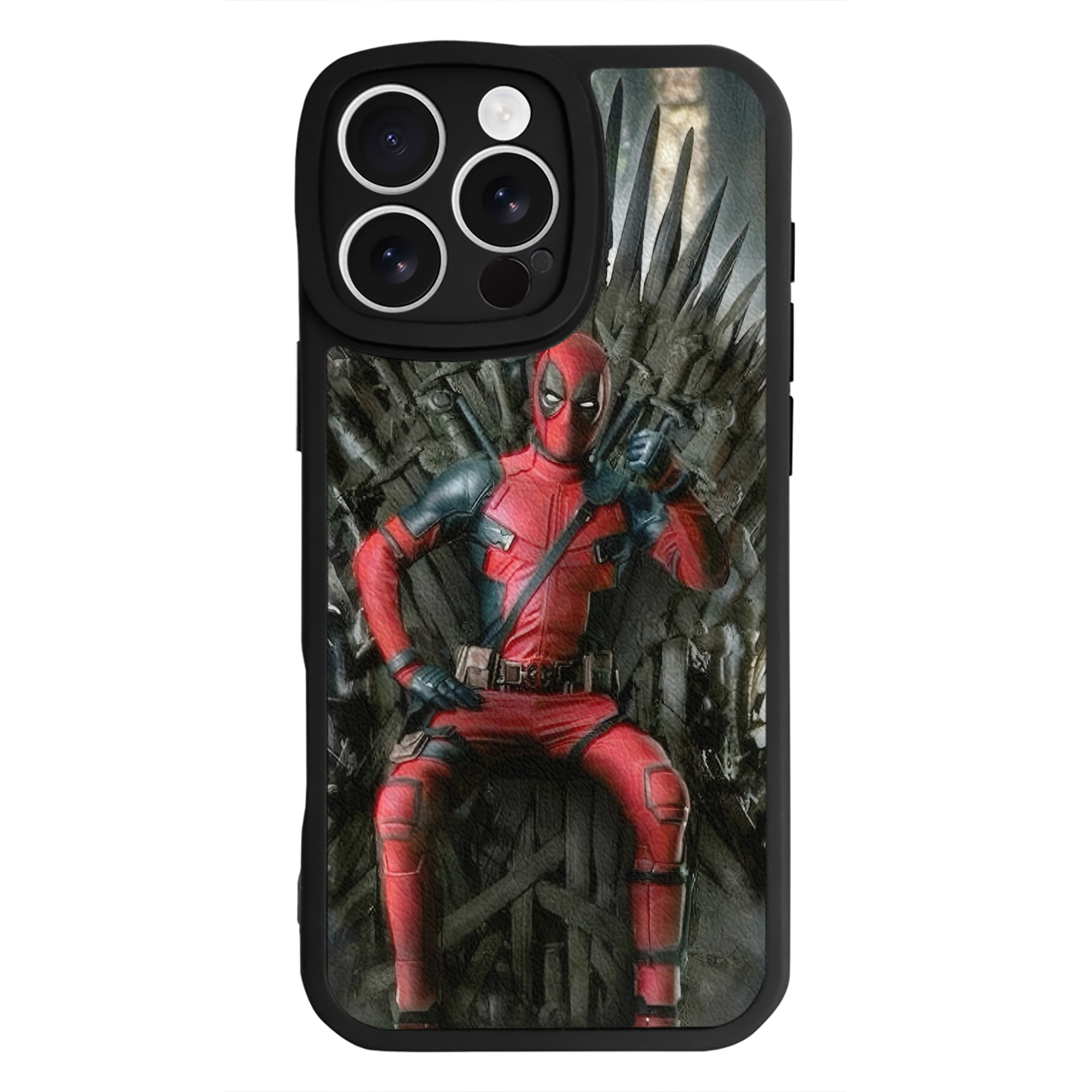 （画像用） Deadpool デッドプール 【iPhone 16シリーズ対応】シリコンスマホケース（レザー調） 材質：シリコン